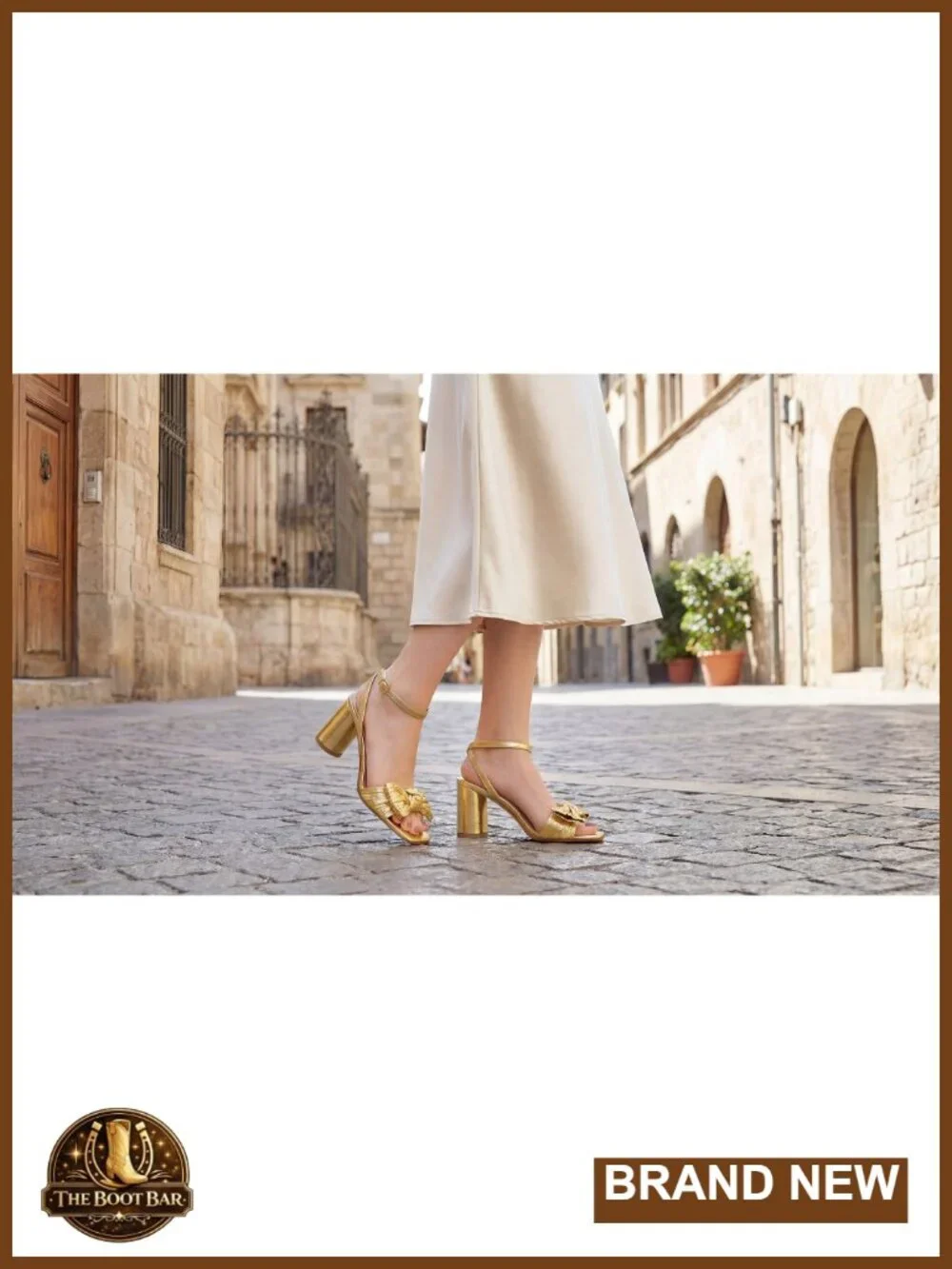 Women's Square Open Toe Chunky Heel Sandals with Bow Block Heels